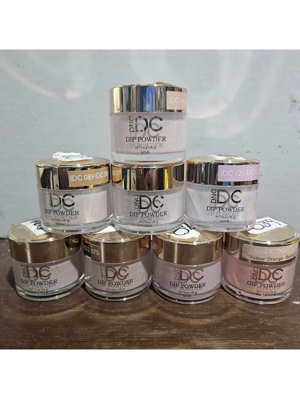 Lot of 8 Sealed DND Dip Powder Nail Colors - Variety of Shades